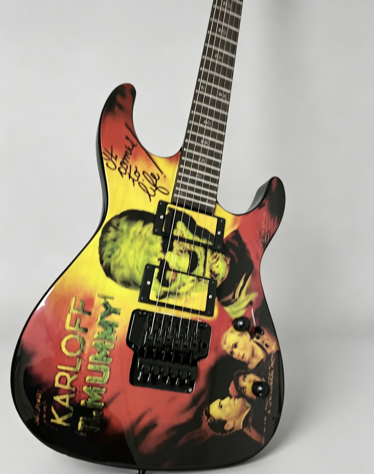US STOCK Kirk Hammett Karloff Mummy Electric Guitar with Floyd Rose Tremolo