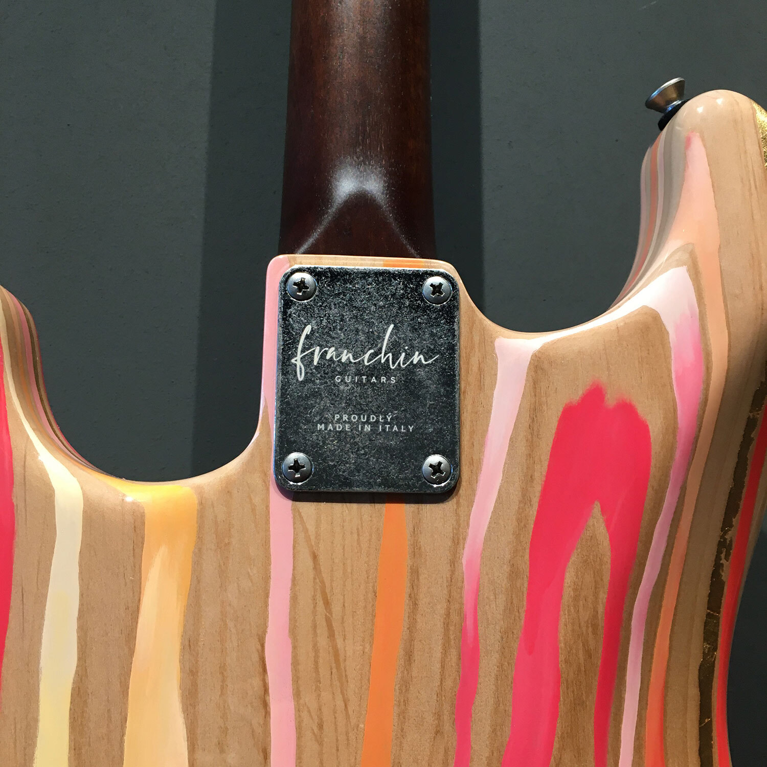 FRANCHIN Mercury guitar Wood Grain Paint/Metallic Leaf S-type *MADE TO ORDER