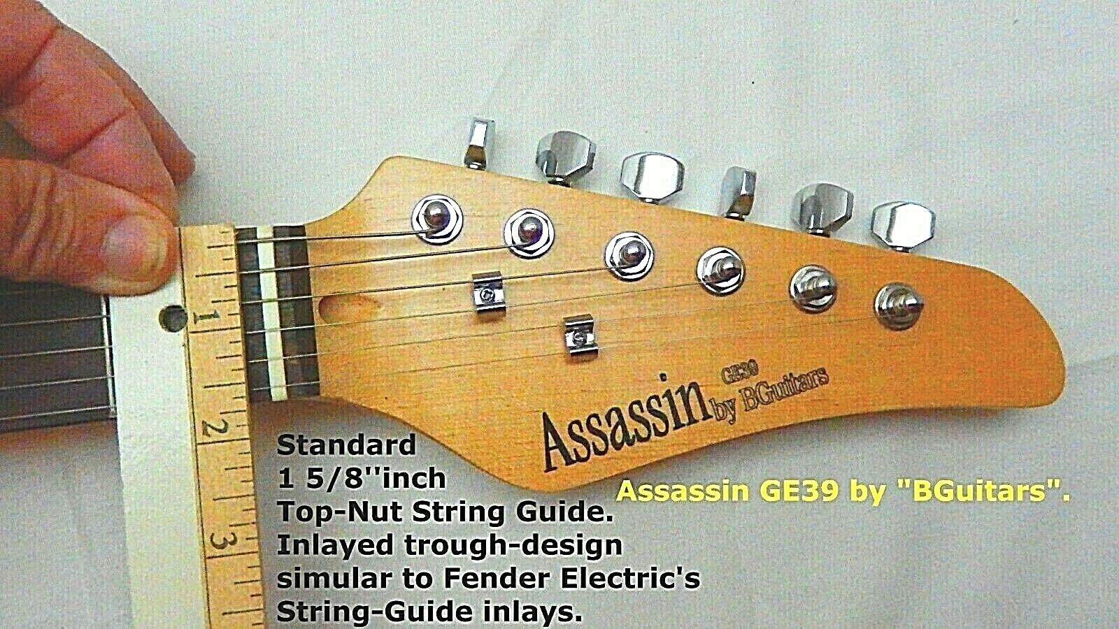 Assassin electric guitar, USED GE39 BGuitars, with NEW MBTEGCW1 Hard Shell CASE
