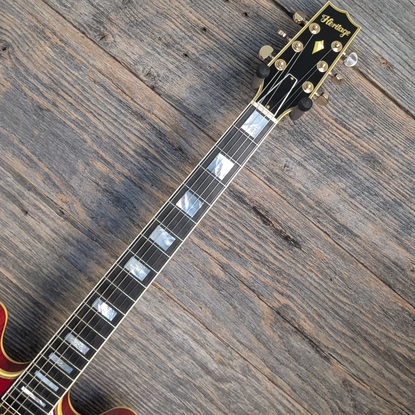 Used Heritage Custom Shop Core Collection H-555 Semi-Hollow Trans Cherry w/OHSC