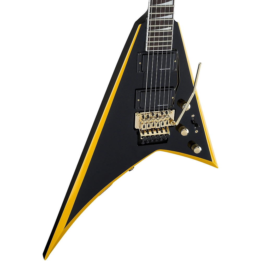 Jackson X Series Rhoads RRX24 Electric Guitar Black with Yellow Bevels