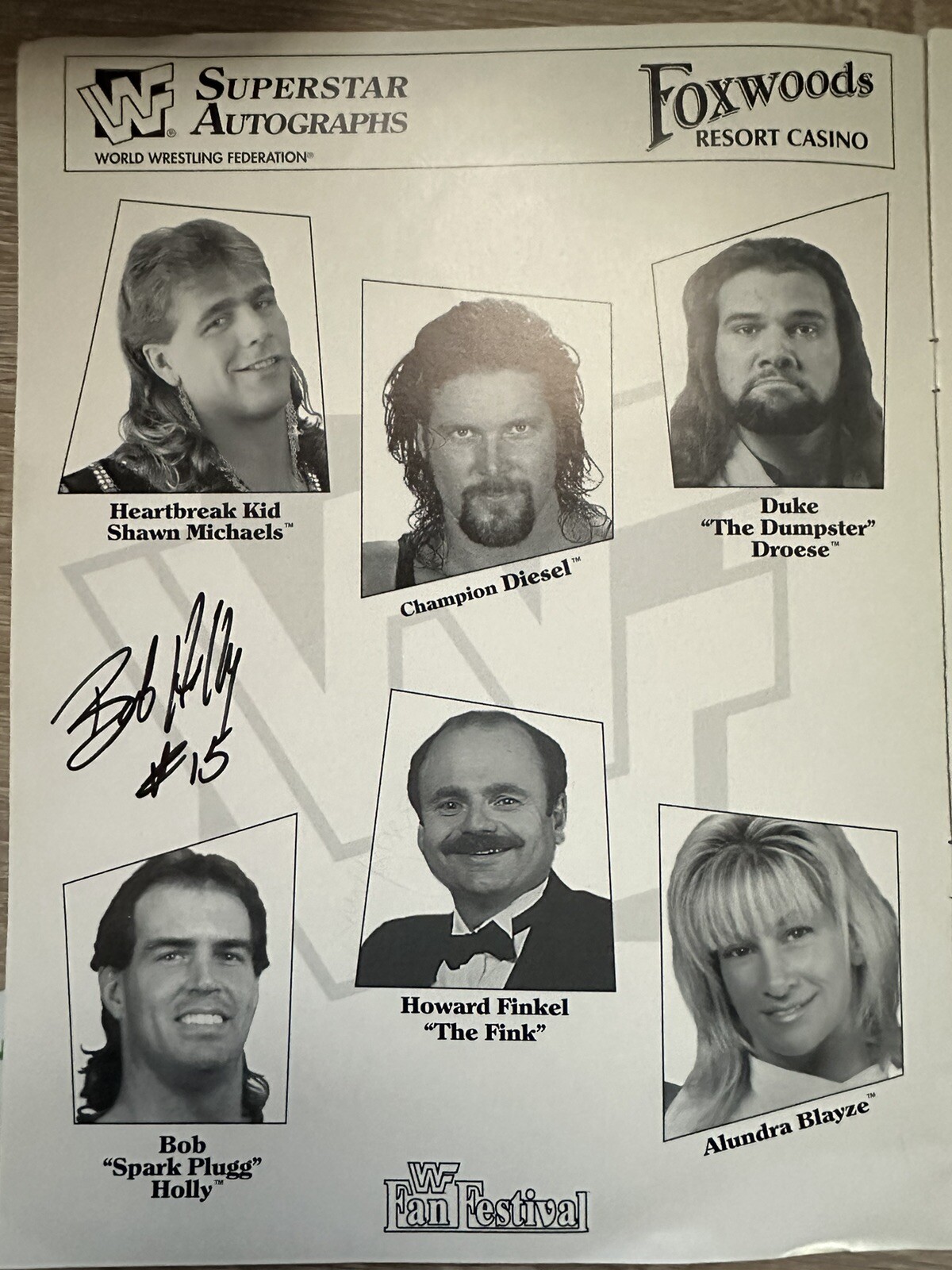 WWE WrestleMania, Autographed Vince McMahon Blassie Monsoon Skaaland Program