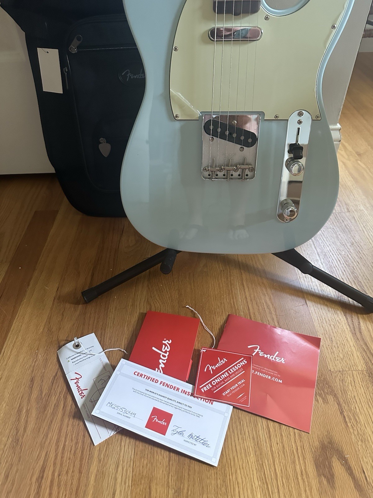 Fender Vintera II ’60s Telecaster Electric Guitar – Sonic Blue W/Gig Bag