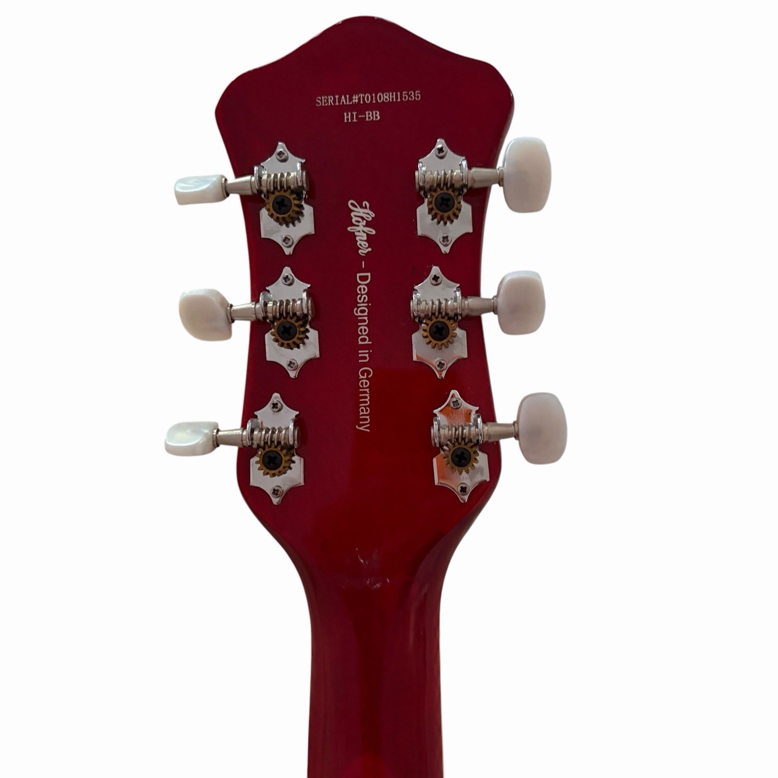 Hofner HI-BB Violin Electric Guitar Cherry Red Beatle Style 6 String EUC