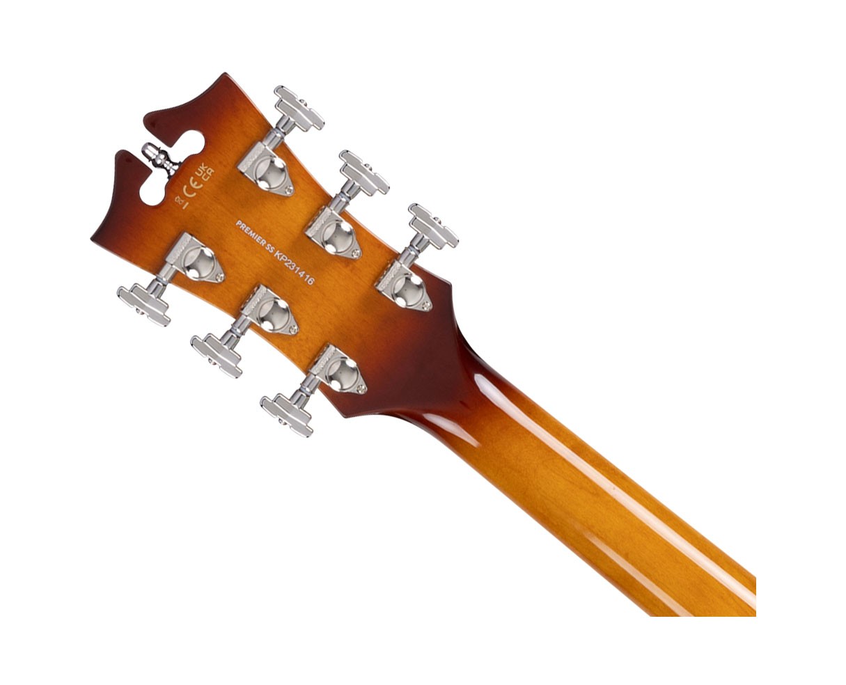 D’Angelico Premier SS Electric Guitar w/Gig Bag – Dark Iced Tea Burst – B-Stock