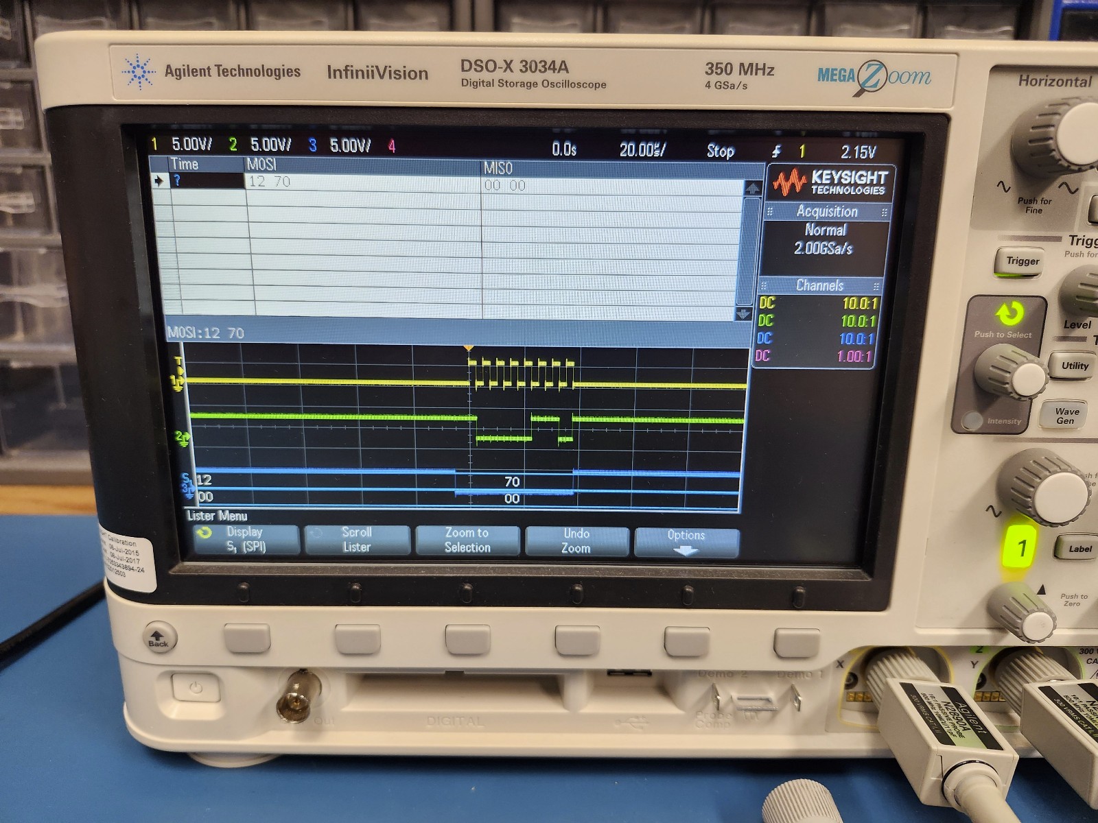 Agilent Keysight DSO X 3054A 500MHz 4 Channel Oscilloscope Tested Pass Self Cal