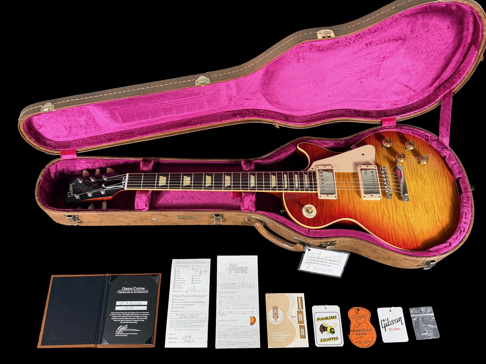 2013 GIBSON LES PAUL 1959 CUSTOM SHOP ’59 HISTORIC YAMANO ~ WASHED CHERRY
