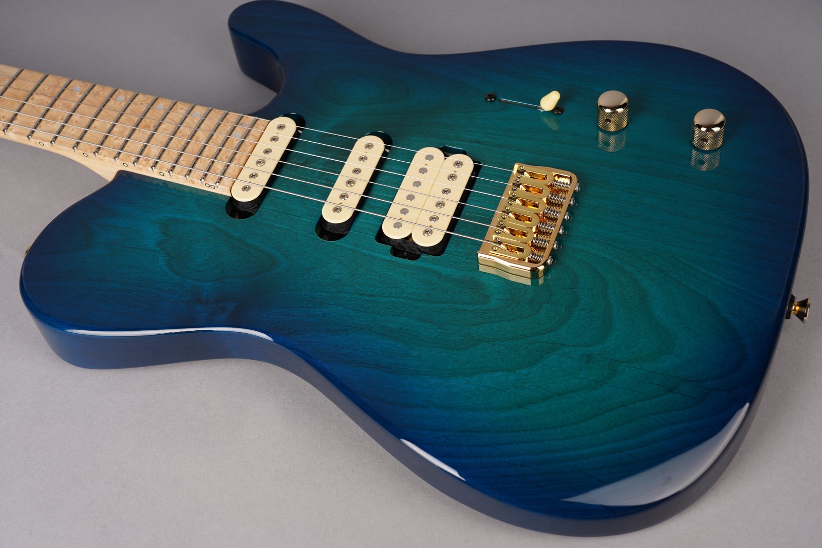 Kiesel Solo HSS – Alder/Maple/Birdseye – Aqua Burst