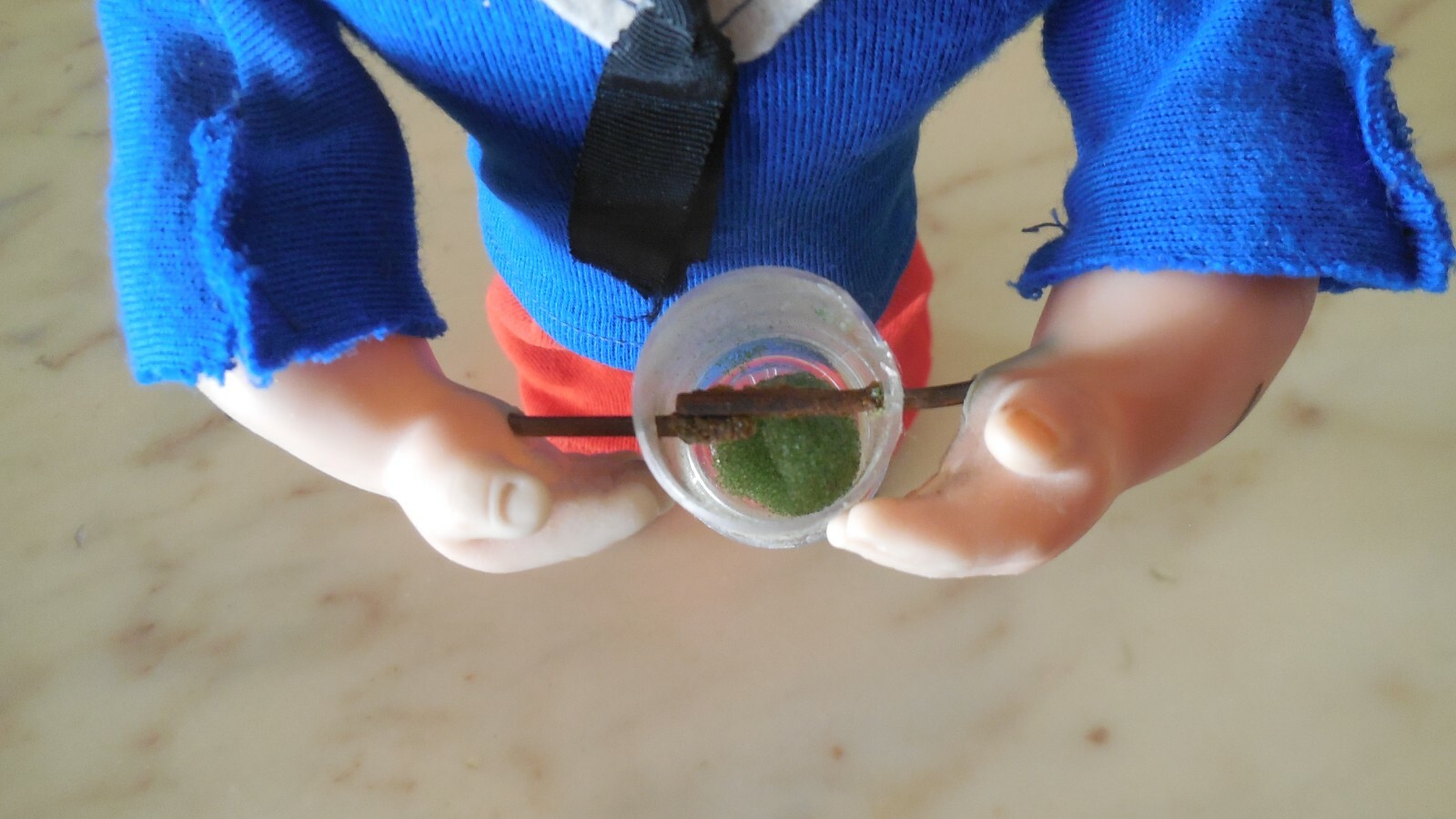 VINTAGE WIND UP RUBBER TIN TOY POPEYE MAX CARL 1967 AUTOMATE