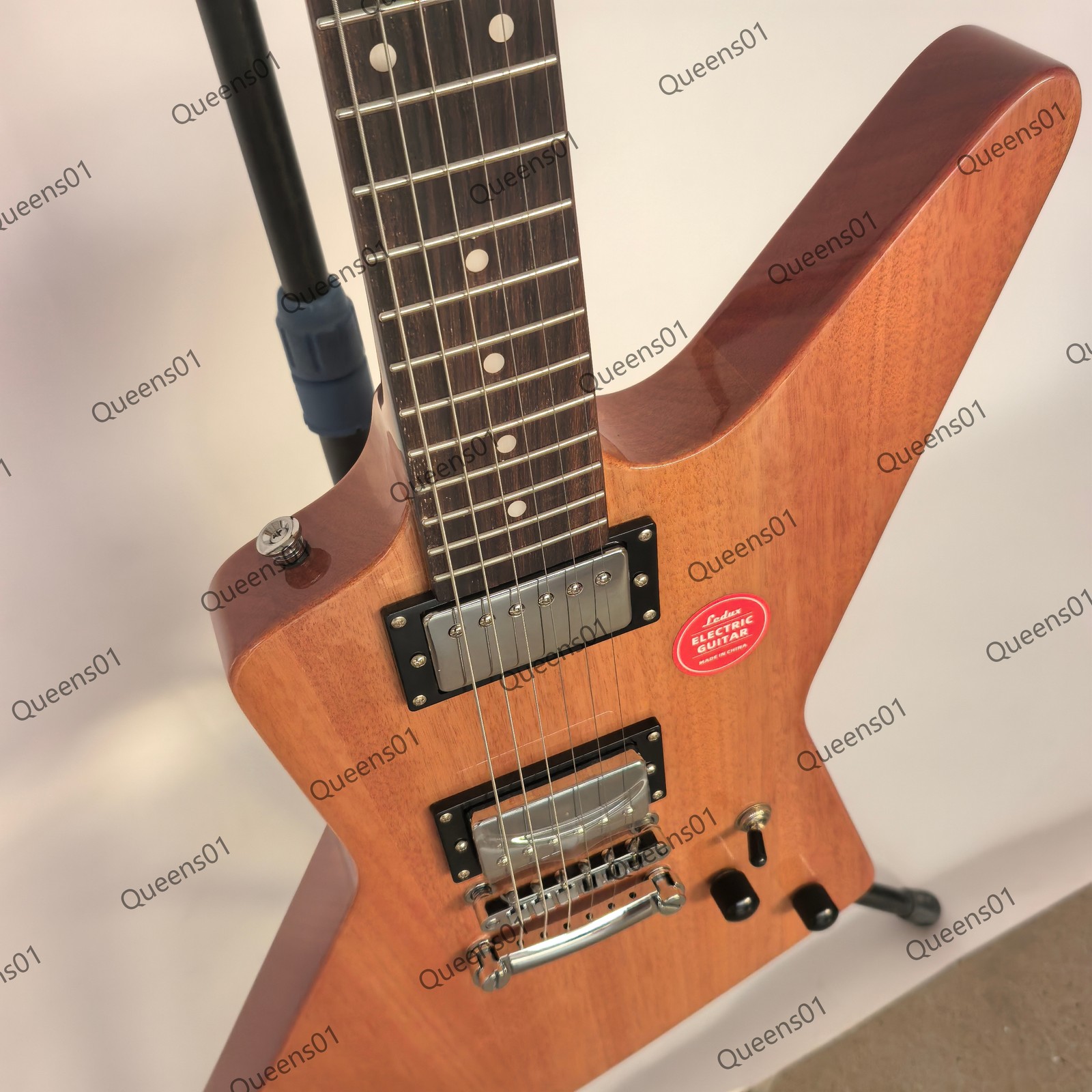 Electric Guitar Rosewood Fretboard Stainless Rounded Fret Edge Natural US Stock