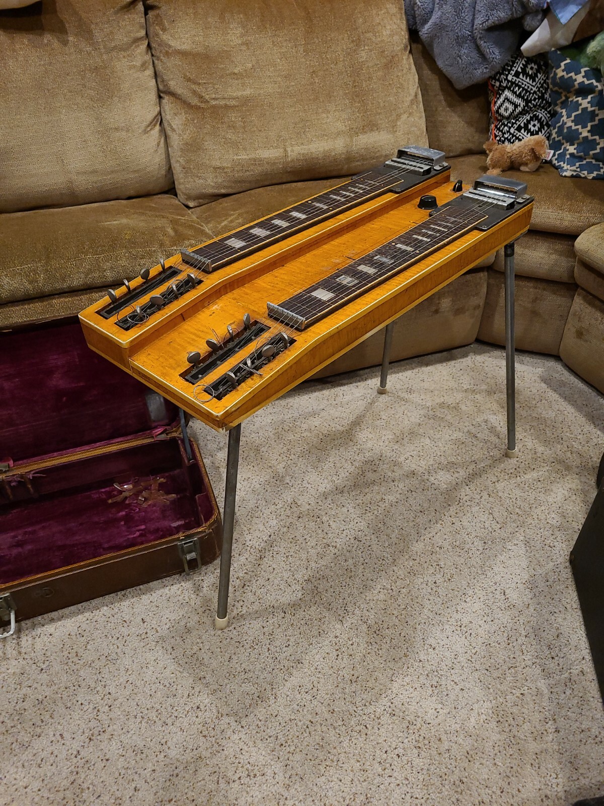 Gibson Console Grande F907-7 Double dual Tabletop lap steel Guitar Stand USO