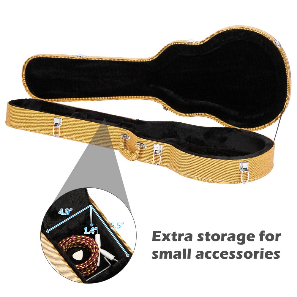 Hard-Shell Electric Guitar Case , GLP Style Electric Guitar Bulge Surface Yellow