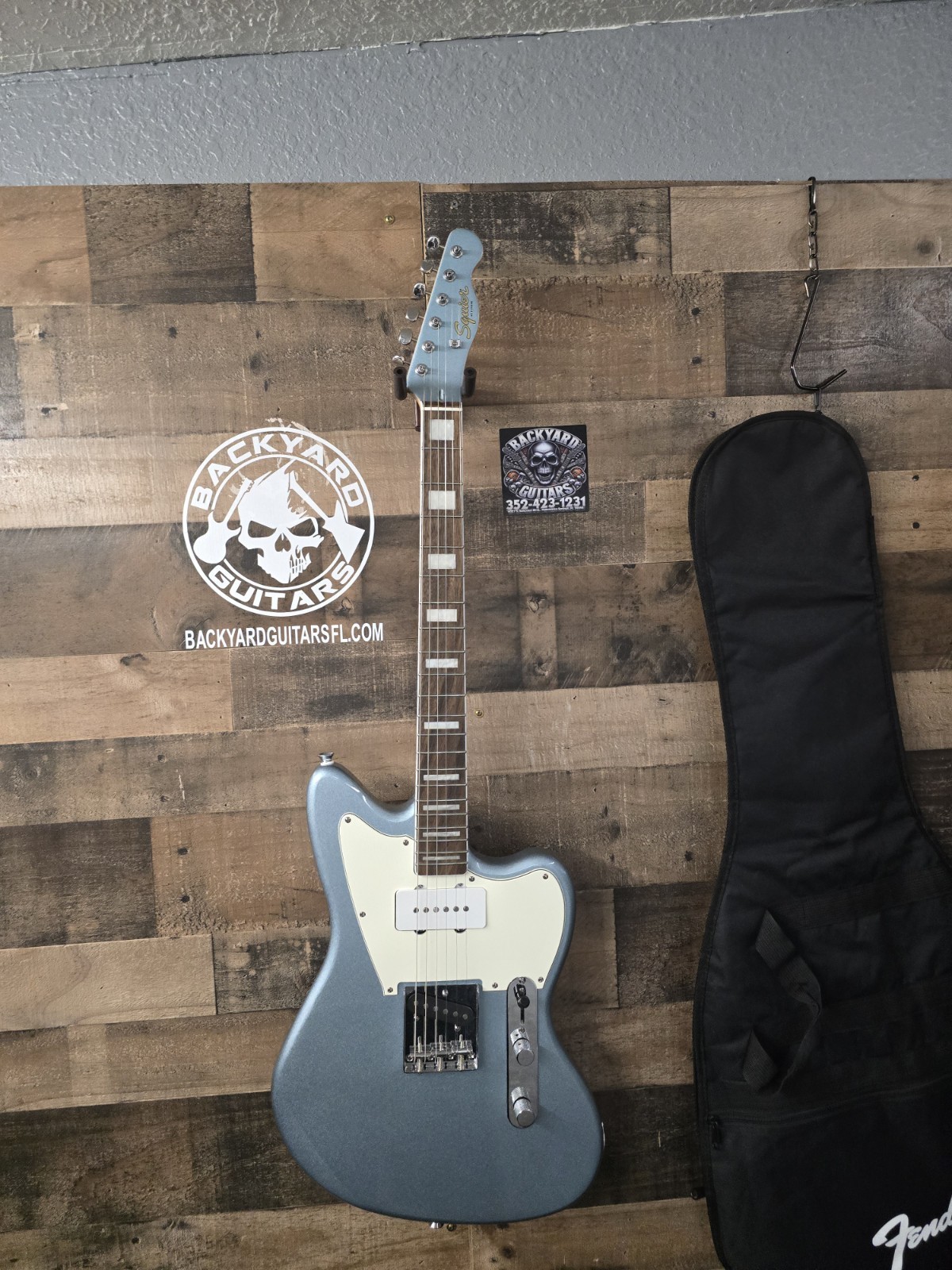 Squier FSR Paranormal Offset Telecaster SJ Electric Guitar Ice Blue Metallic