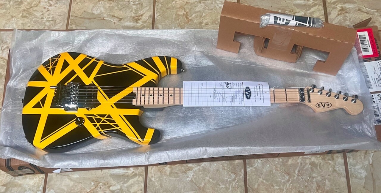 EVH Striped Series Guitar, Line 6 Spider V 30 MkII Amp & Relay G10TII Wireless