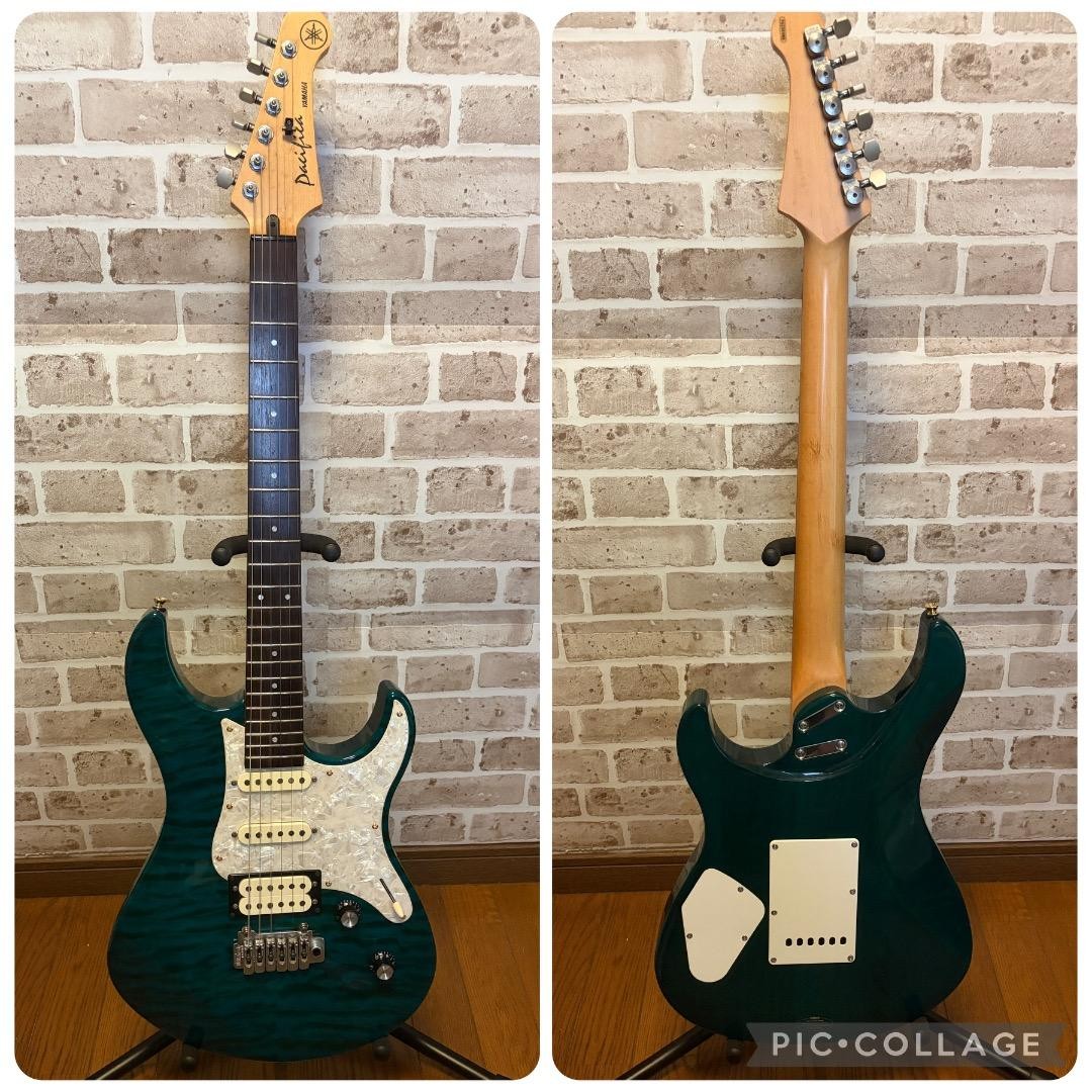 Electric Guitar Yamaha PAC604WH 1997 Emerald Green HSS Taiwan