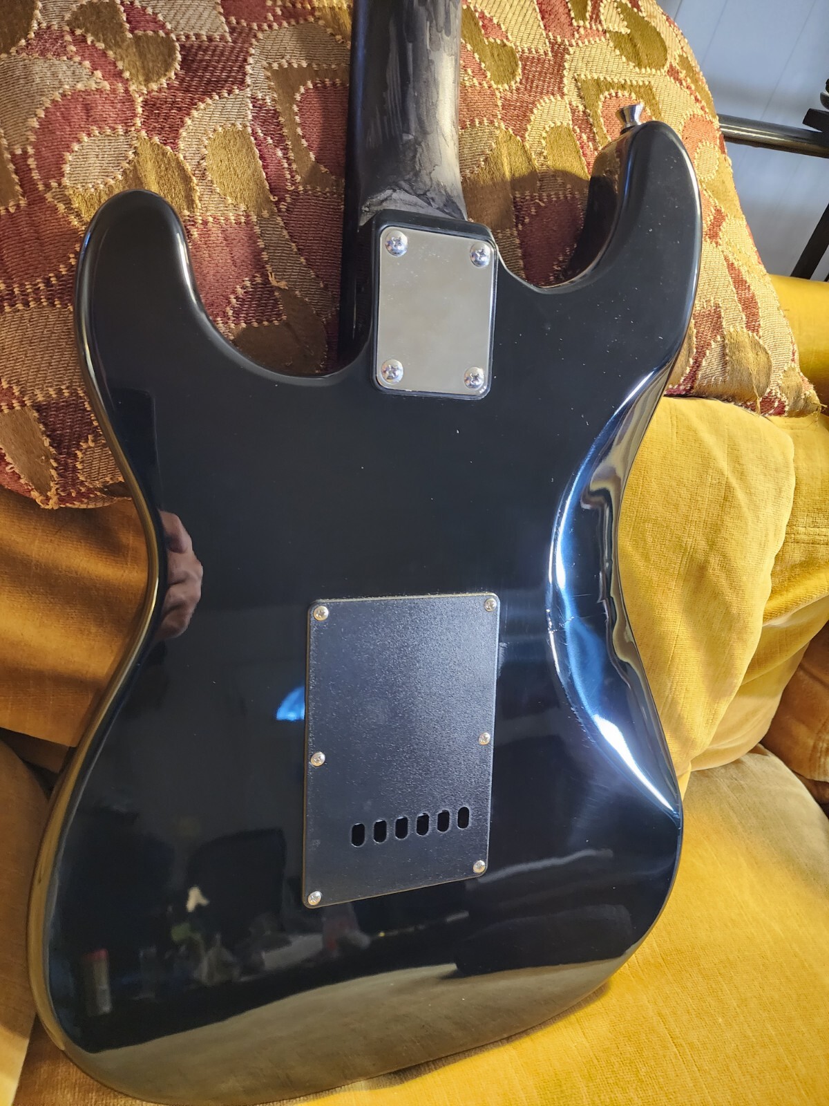 Sawtooth ES Series Electric Guitar, Maple Neck, EXTRA Black, ST-ES Strat Goth