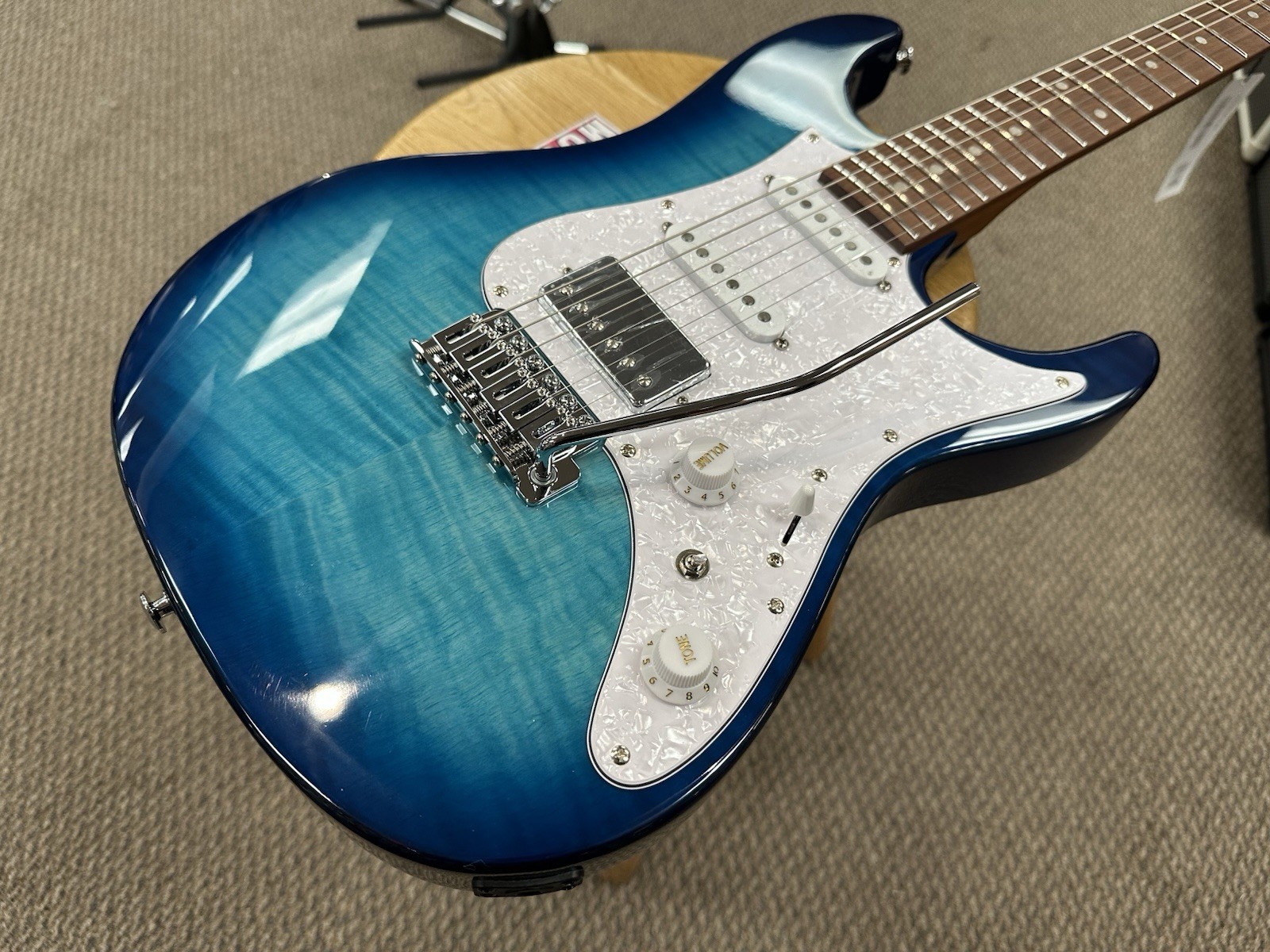 Ibanez Standard AZ22S1F Electric Guitar – Transparent Turquoise Burst