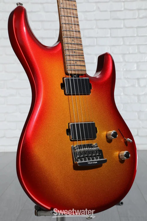 Ernie Ball Music Man Luke 4 HH Electric Guitar – Fireball with Maple Fingerboard
