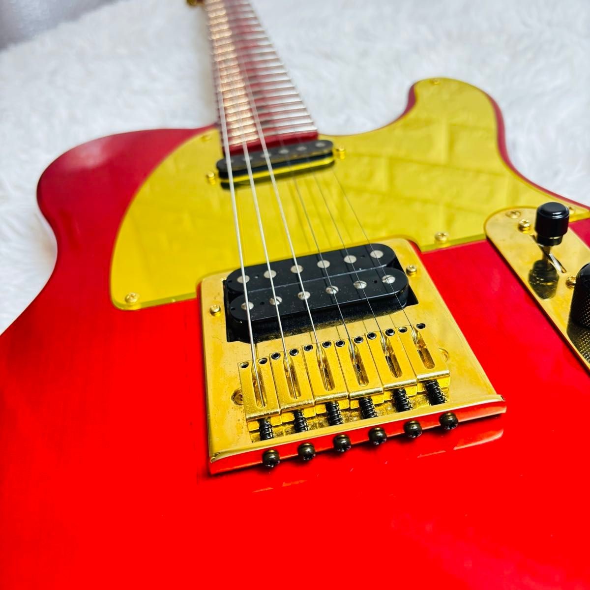 Bill Lawrence BKIM-60G Telecaster Red Gold Parts Electric Guitar