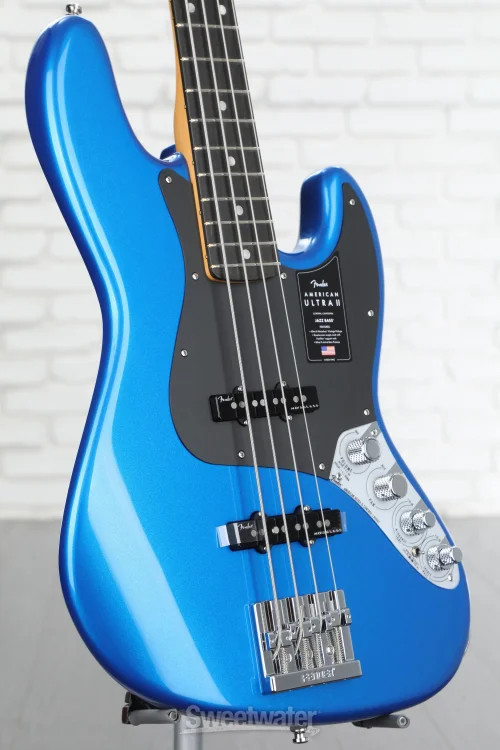 Fender American Ultra II Jazz Bass – Noble Blue, Ebony Fingerboard