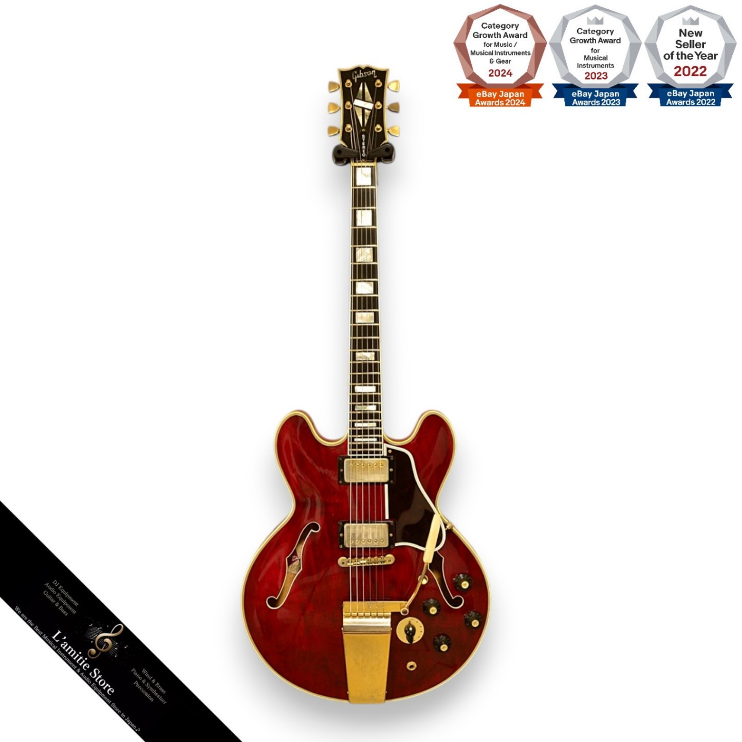 Gibson ES355TD 1974 Wine Red SemiHollow Jazz Guitar with Hard Case