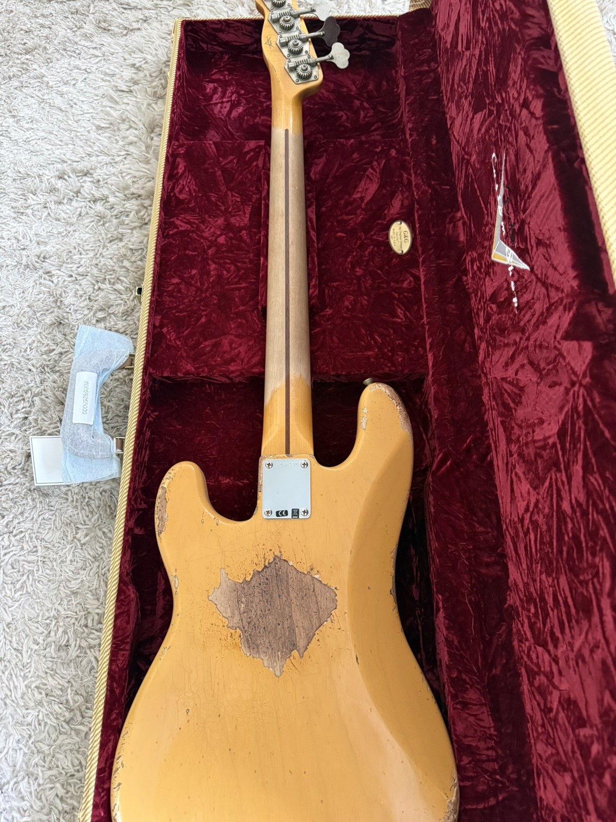 2023 Fender Custom Shop ’55 Precision Bass Heavy Relic in Nocaster Blonde