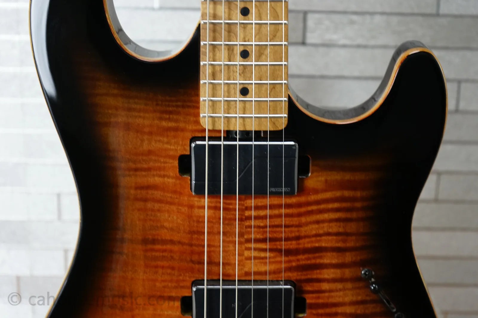 Sterling Sabre with Roasted Maple Fretboard – Cobra Burst