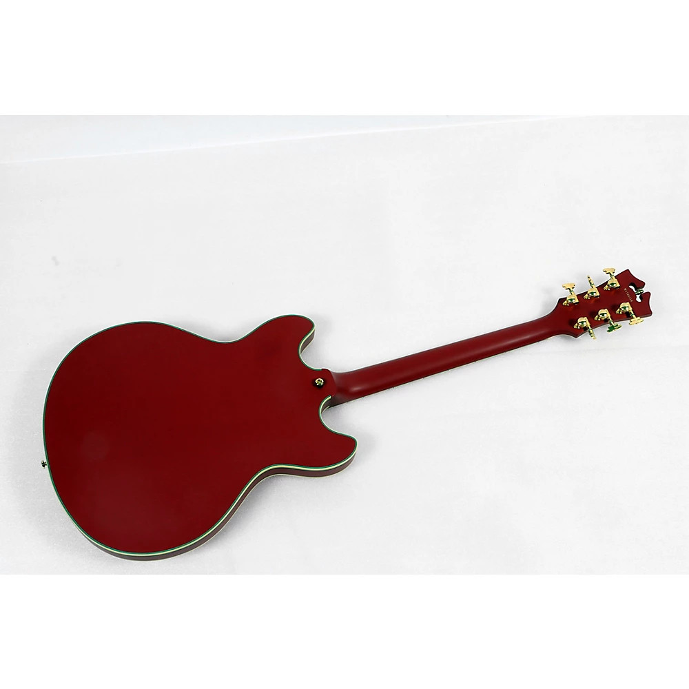 D’Angelico Deluxe LE DC Non FHole SemiHollow Guitar Matte Cherry 1978811667 OB