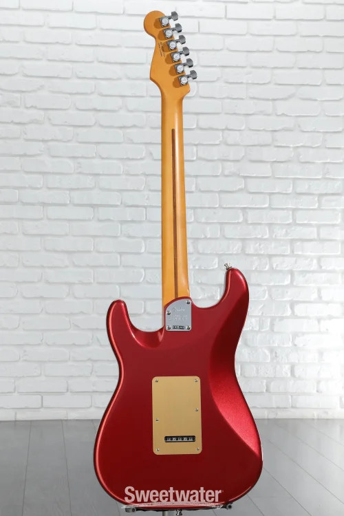 Fender American Ultra II Stratocaster HSS Electric Guitar – Sinister Red, Ebony