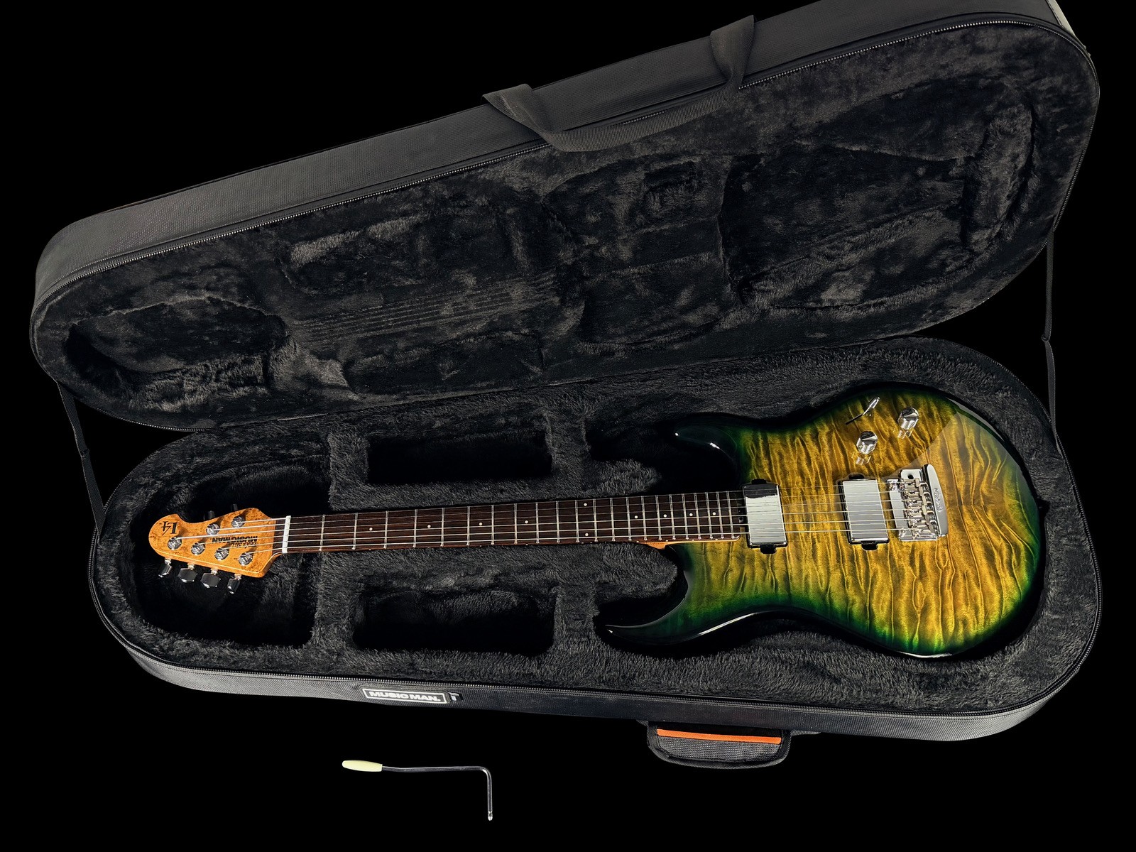 2023 ERNIE BALL MUSIC MAN LUKE IV QUILT TOP ~ GATOR BURST