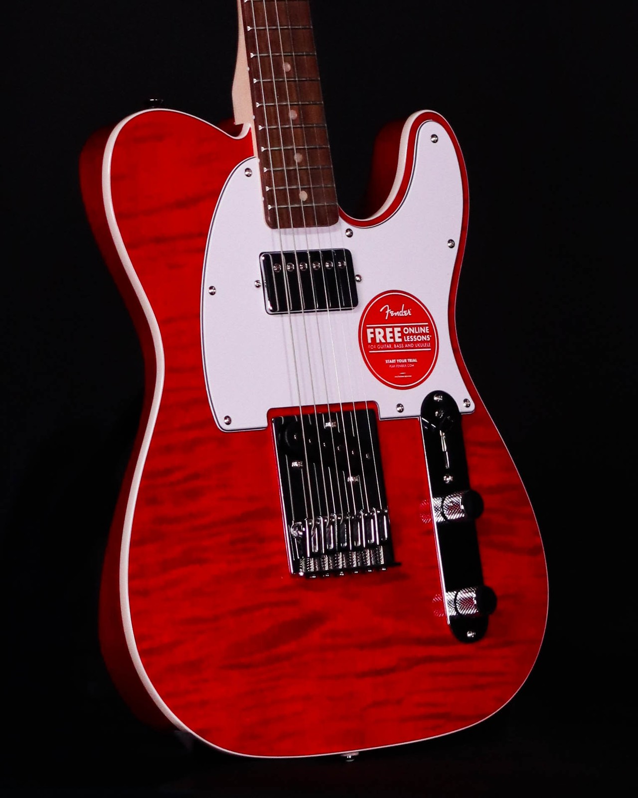 Squier Affinity Telecaster FMT SH, Laurel FB, Crimson Red Transparent