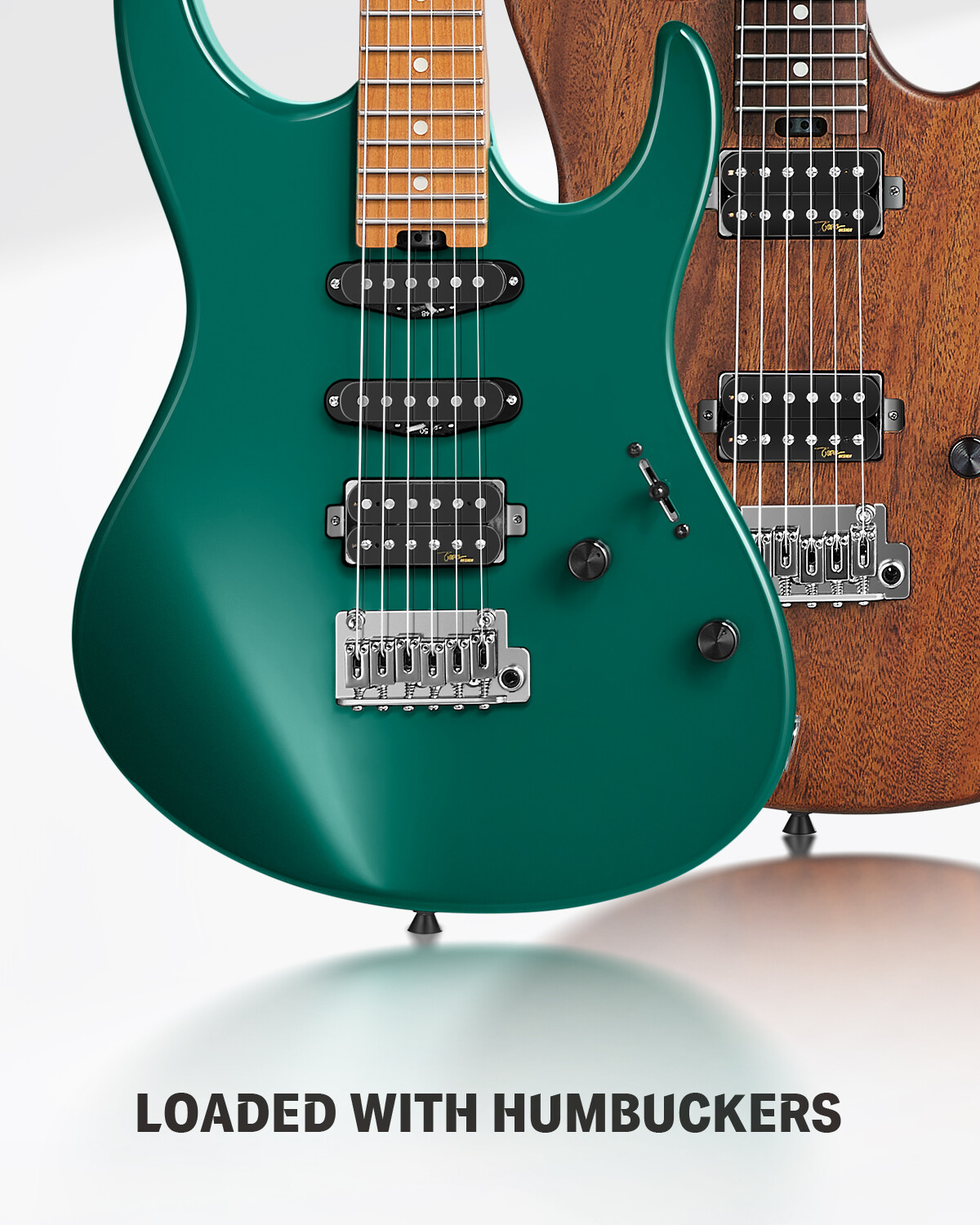 Donner DST-700 Electric Guitar Set Coil Split Tremolo HSS Pickup Emerald Forest
