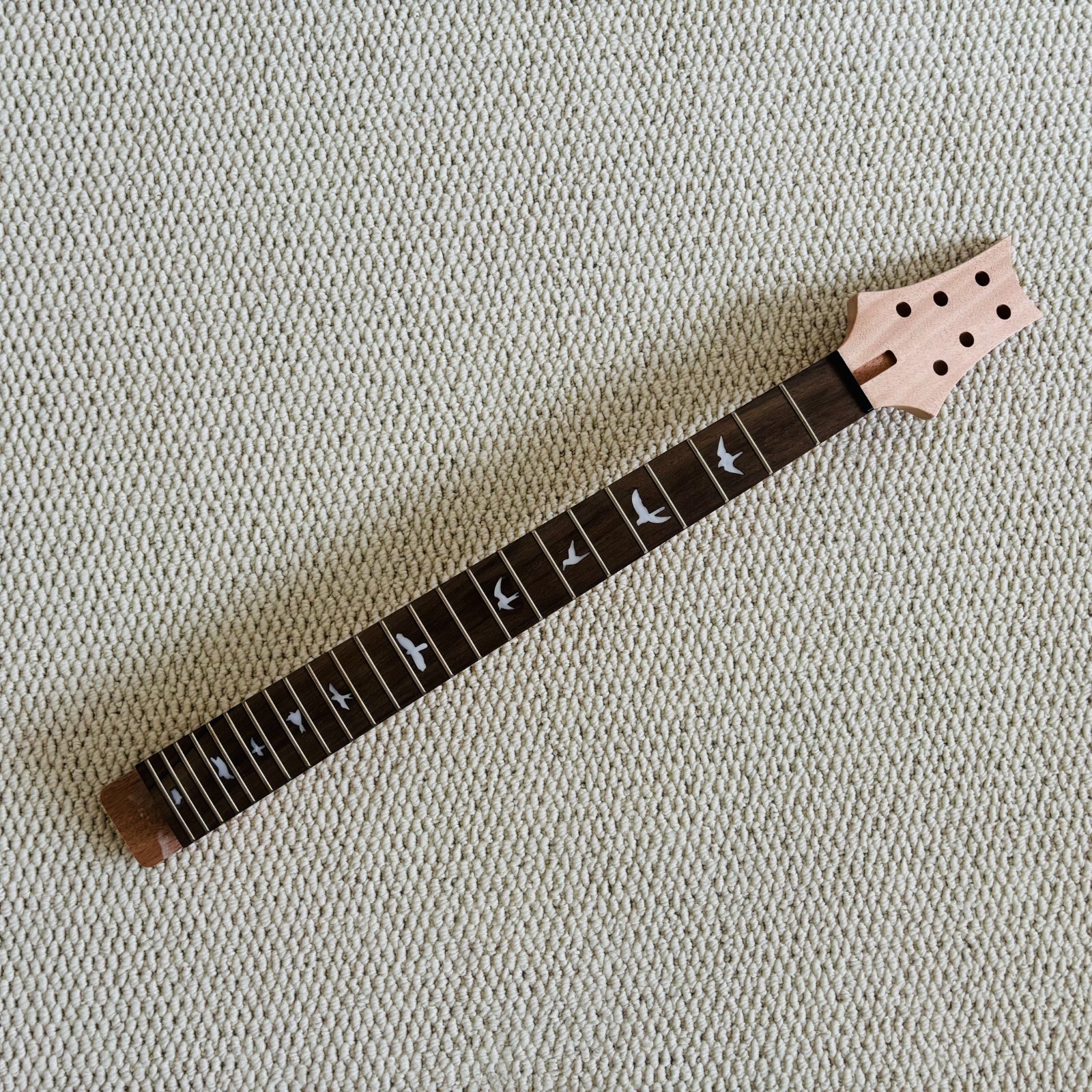 DIY Electric Guitar Unfinished Kit Flame Maple Top Wraparound 6 String BK Part