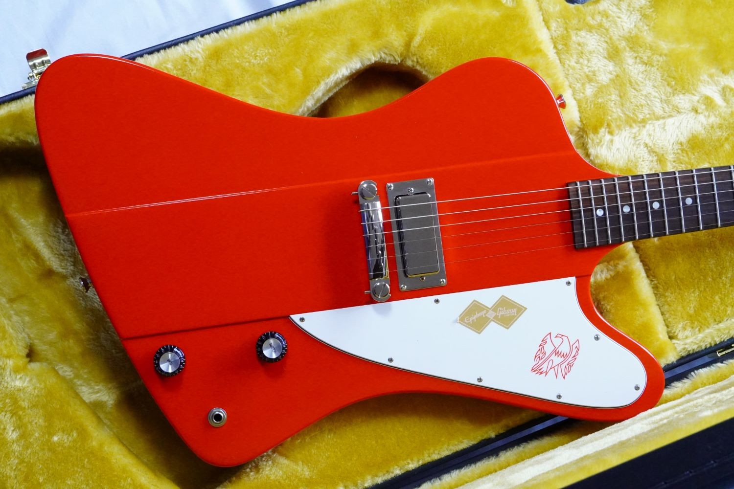 Used Epiphone Custom 1963 Firebird Reissue Cardinal Electric Guitar Red