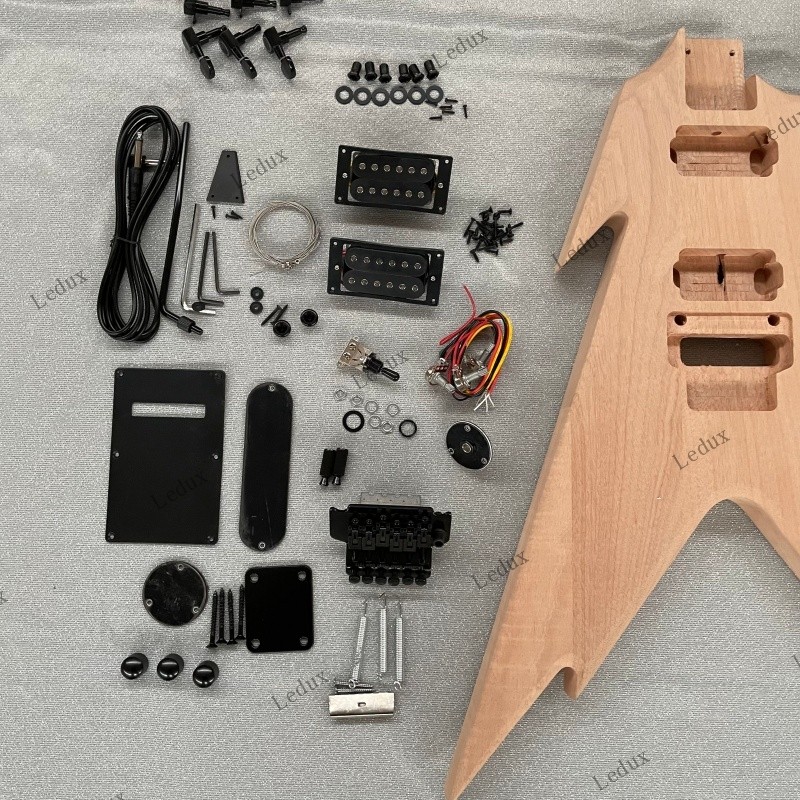 Razorback DIY Electric Guitar Kit, H-H Pickups C Shape Neck Local Shipping