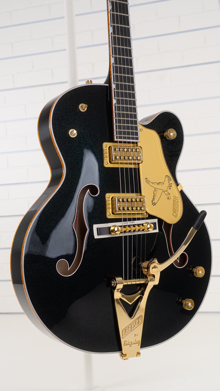 Gretsch G6136TG-58 1958 Custom Falcon LE SH Electric Guitar Ebony, Emerald Night