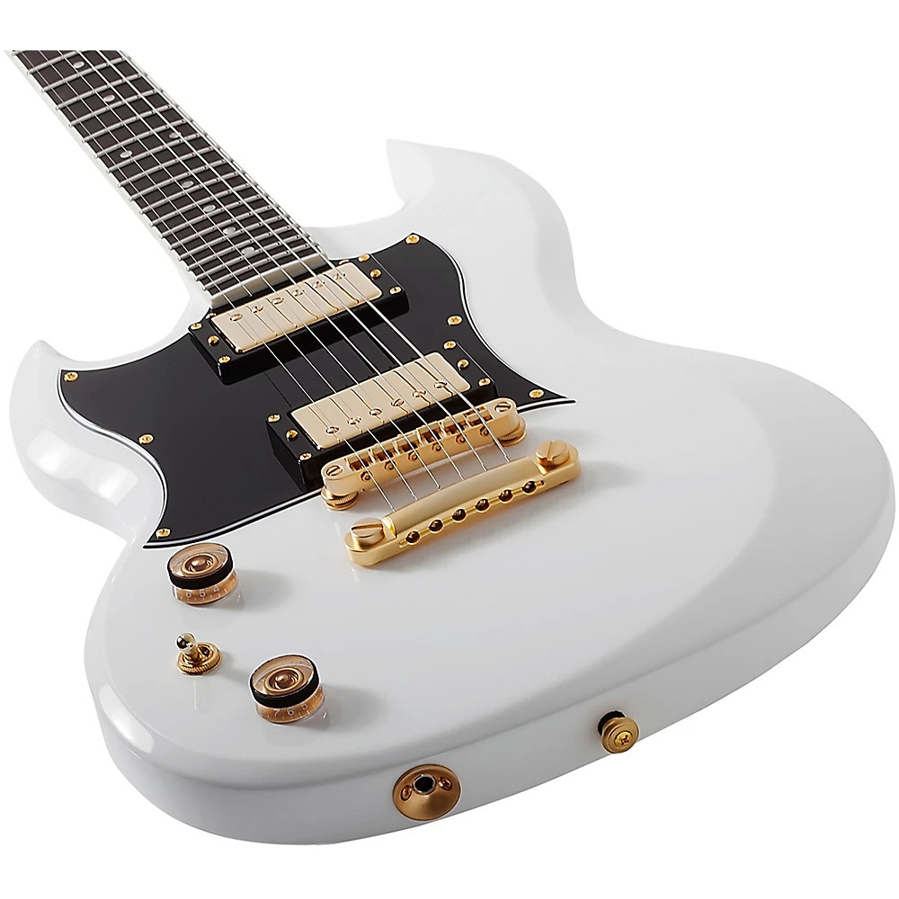 Schecter ZV-H6LLYW66D Zacky Vengeance Left-Handed Electric Guitar Gloss White