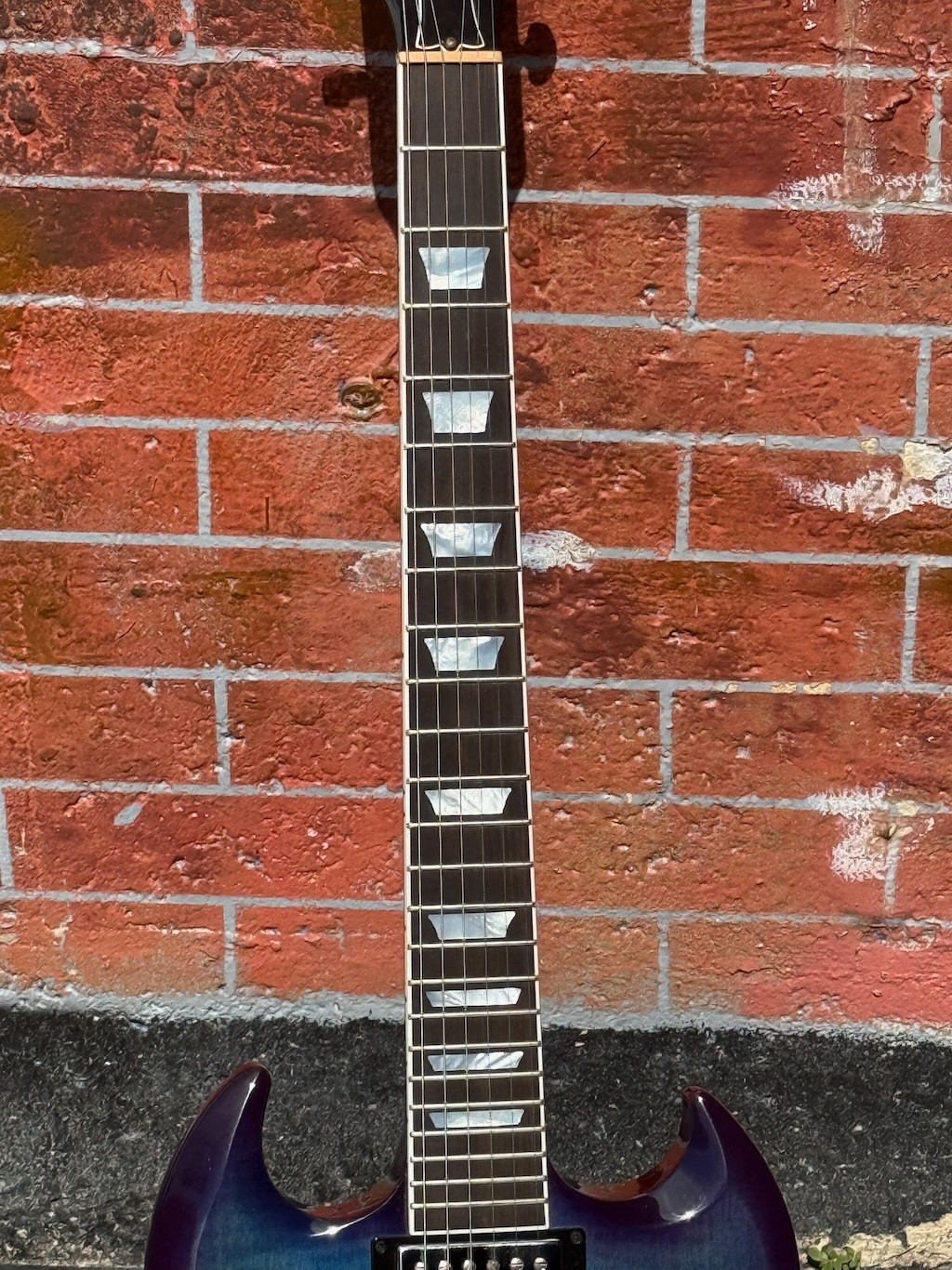2022 Gibson SG Modern a takeoff on an SG Custom in a stunning Blueberry Fade !