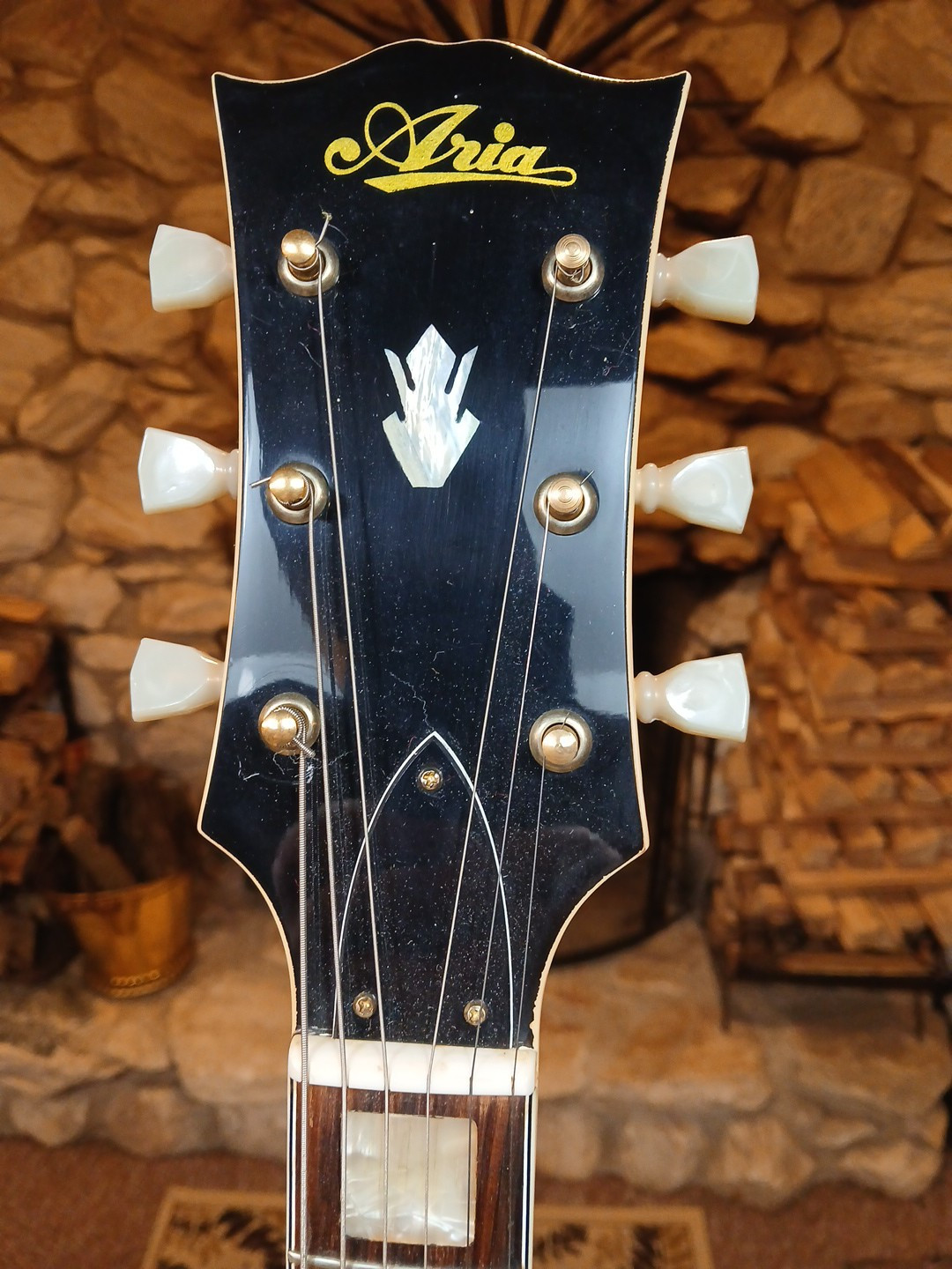 1970s Aria A 5502 hollow Body Electric Guitar