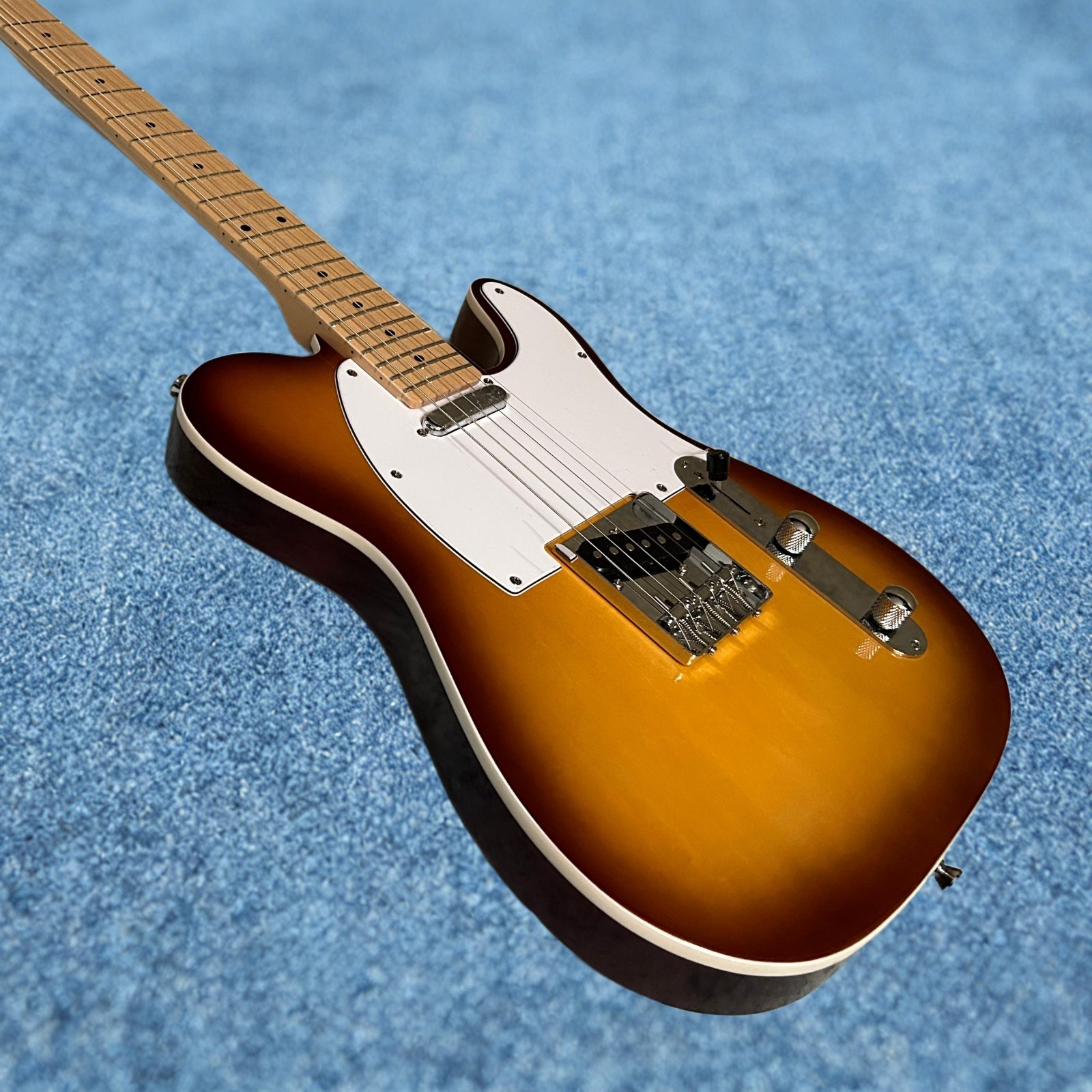 Tele Electric Guitar Vintage Sunburst Color Single Binding Maple Fretboard