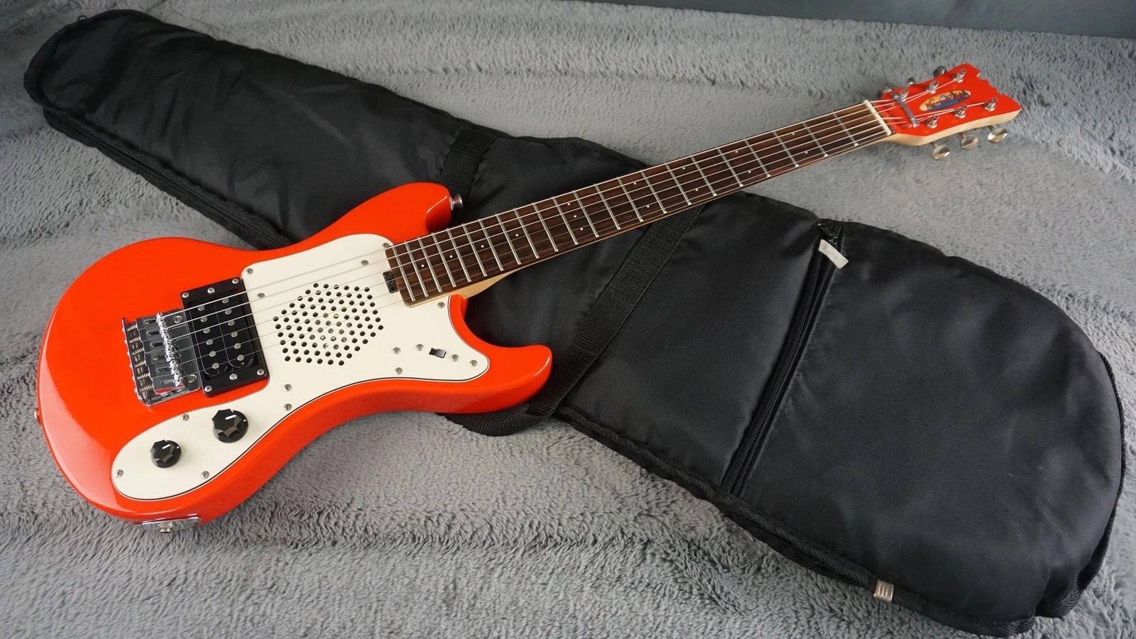 Marine Rider Travel Electric Guitar w/ Built-In Speaker Compact Practice Guitar