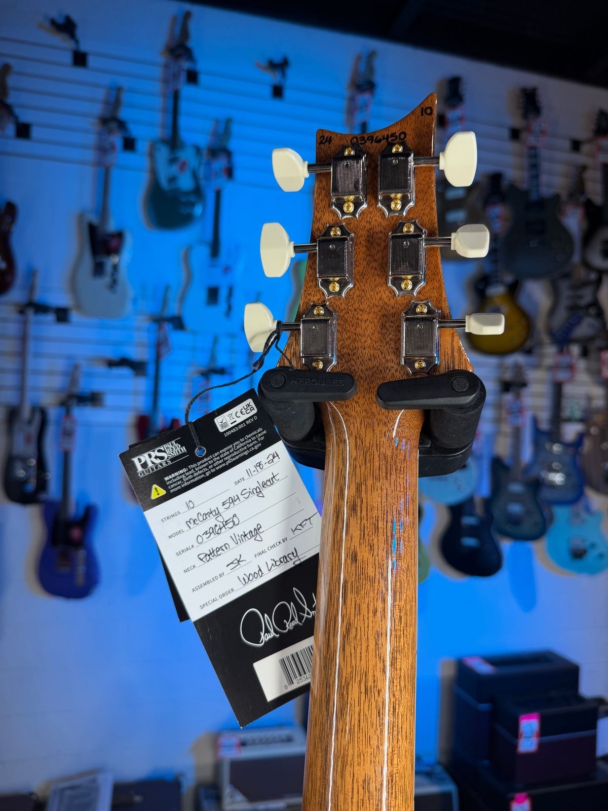 USED PRS Wood Library McCarty Singlecut 594, Quilt Top, “Faded Violet” 450
