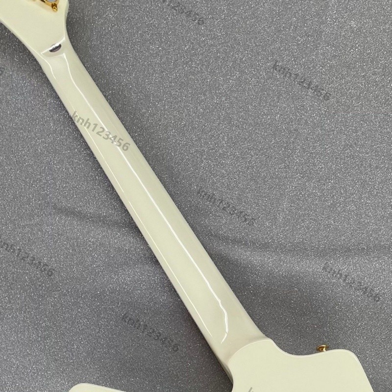 Solid Body Electric Guitar Vintage White Bone Nut HH Stainless Rounded Fret Edge