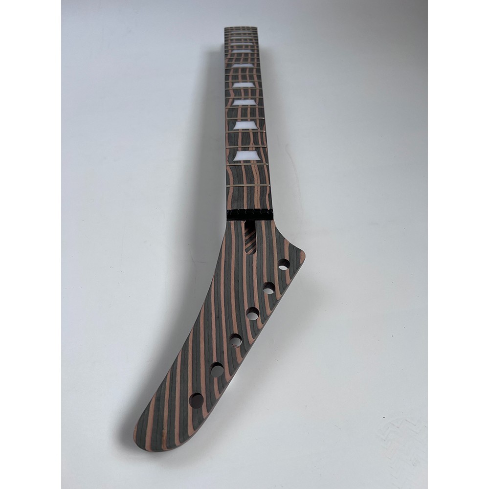 DIY Electric Guitar Kits Bone Nuts Zebrawood Body 22 Frets Set In Free Ship