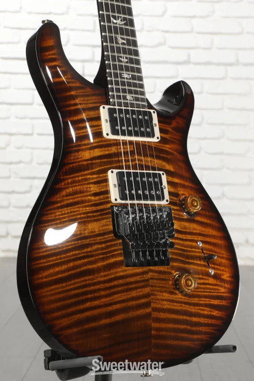 PRS Custom 24 “Floyd” 10-Top Electric Guitar – Black Gold Wraparound Burst