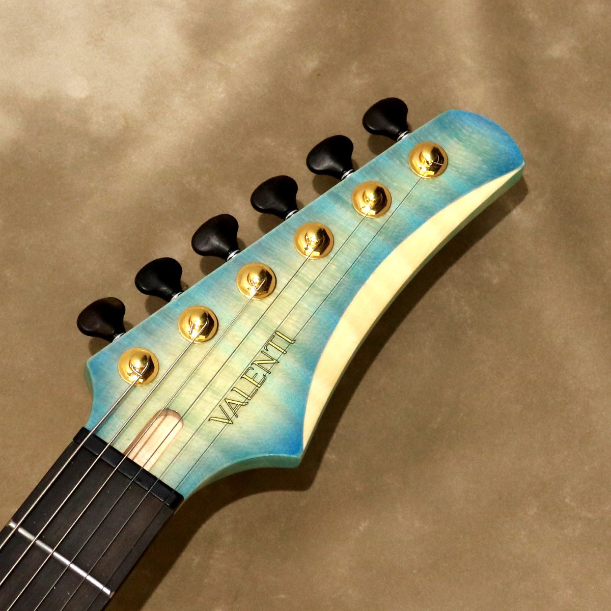 Valenti Guitars Nebula Carved Ice Blue Dark Burst Solid Body Electric Guitar
