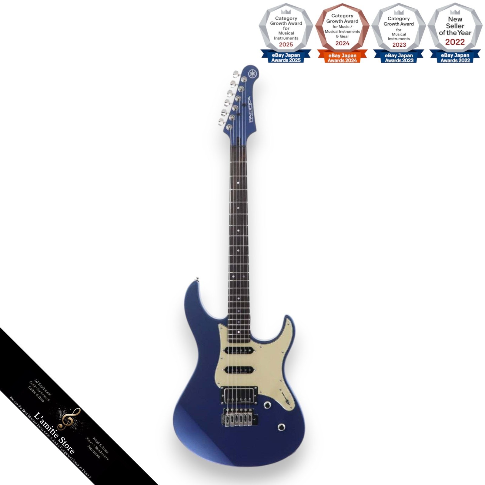 Yamaha Pacifica PAC612VIIX Electric Guitar Matte Silk Blue Allder Body HSS