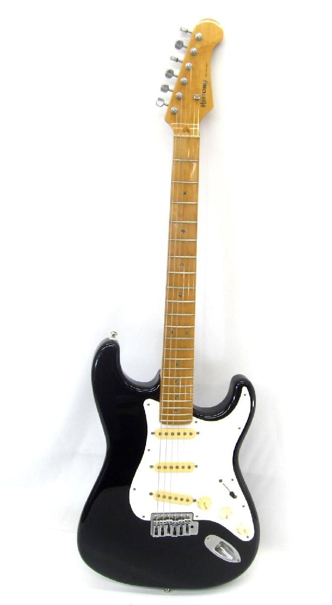 HISTORY GH-SV/M Black Strat Model Electric Guitar #UD2392