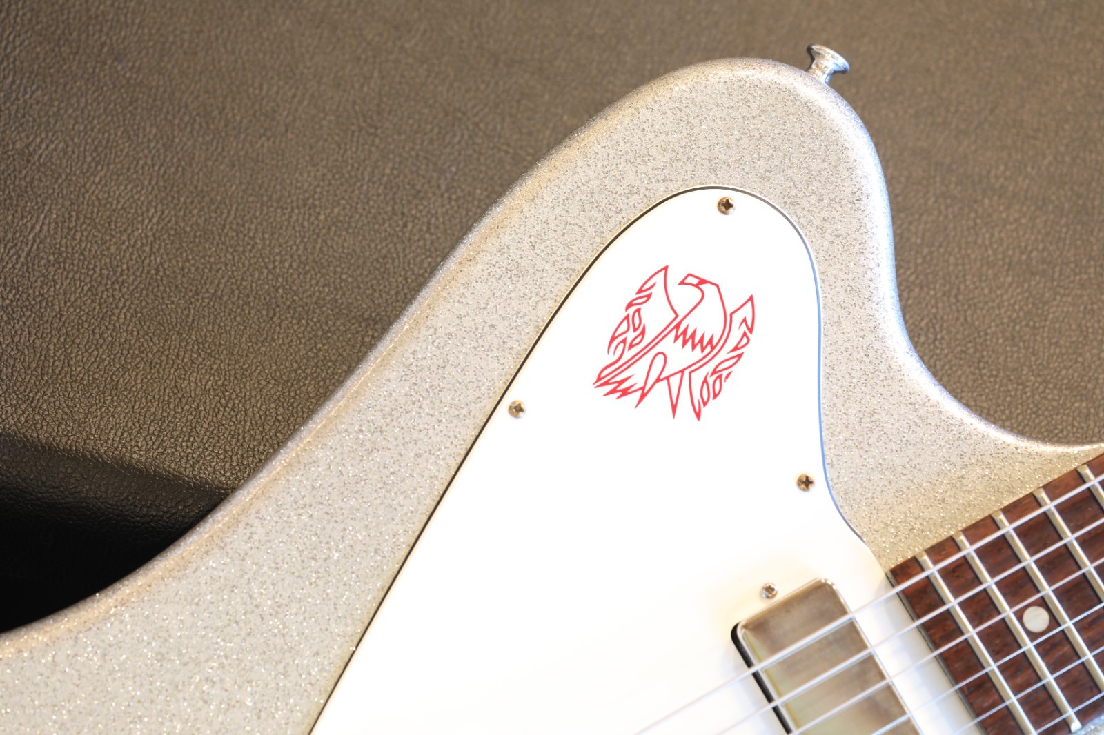 2022 Gibson Custom Shop NonReverse Firebird 65 Guitar Silver Sparkle + COA OHSC