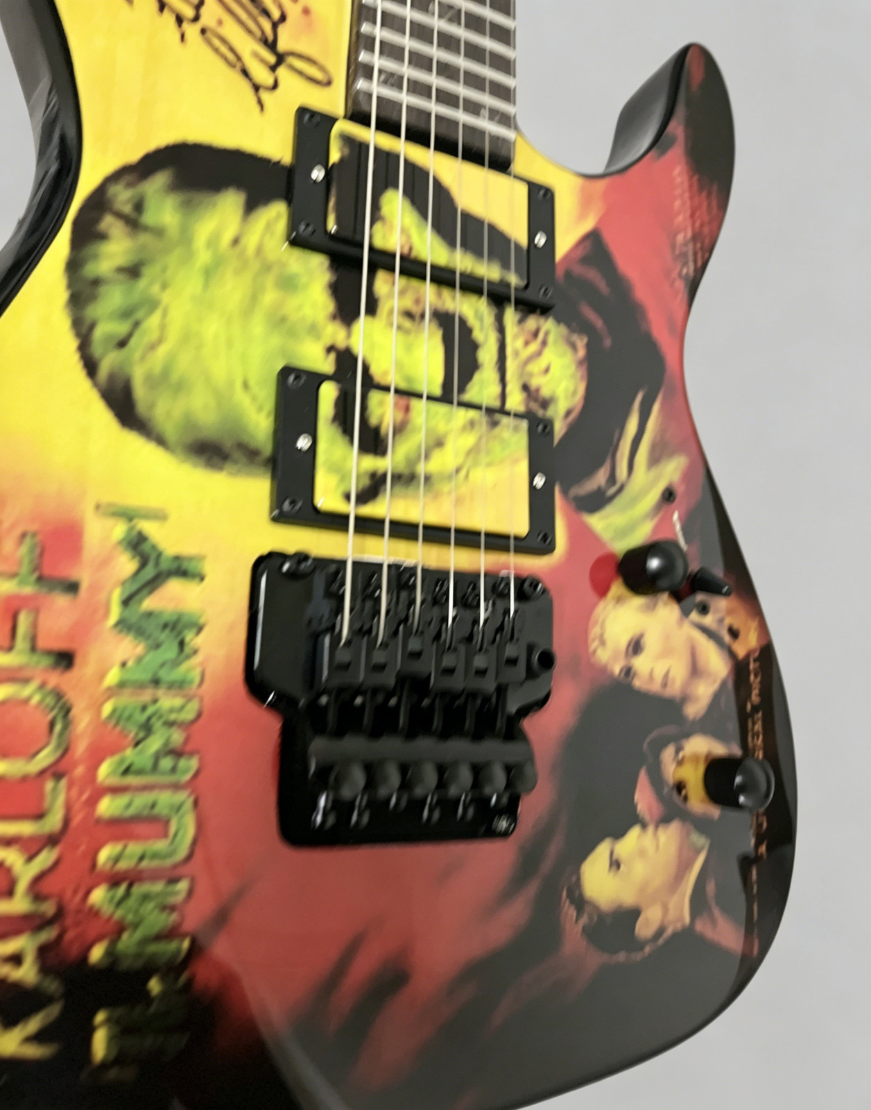 US STOCK Kirk Hammett Karloff Mummy Electric Guitar with Floyd Rose Tremolo